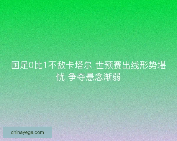 国足0比1不敌卡塔尔 世预赛出线形势堪忧 争夺悬念渐弱